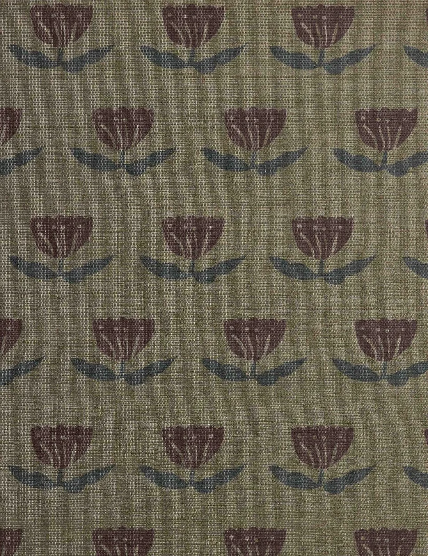 Janna Grasscloth Wallpaper Swatch by Sarah Sherman Samuel, Olive