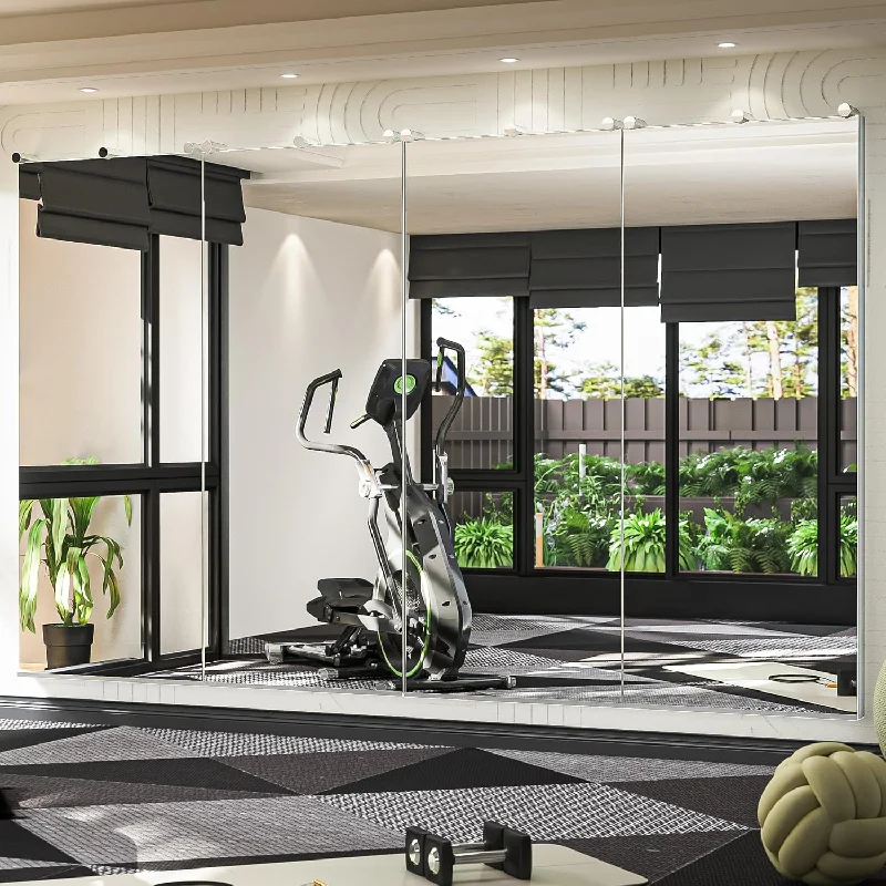 Keonjinn Home Gym Mirror 60” x 24” x 2 PCS, Workout Mirror, Large Wall Mirror - $150