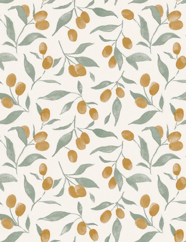 Kumquats Wallpaper by Rylee + Cru Swatch