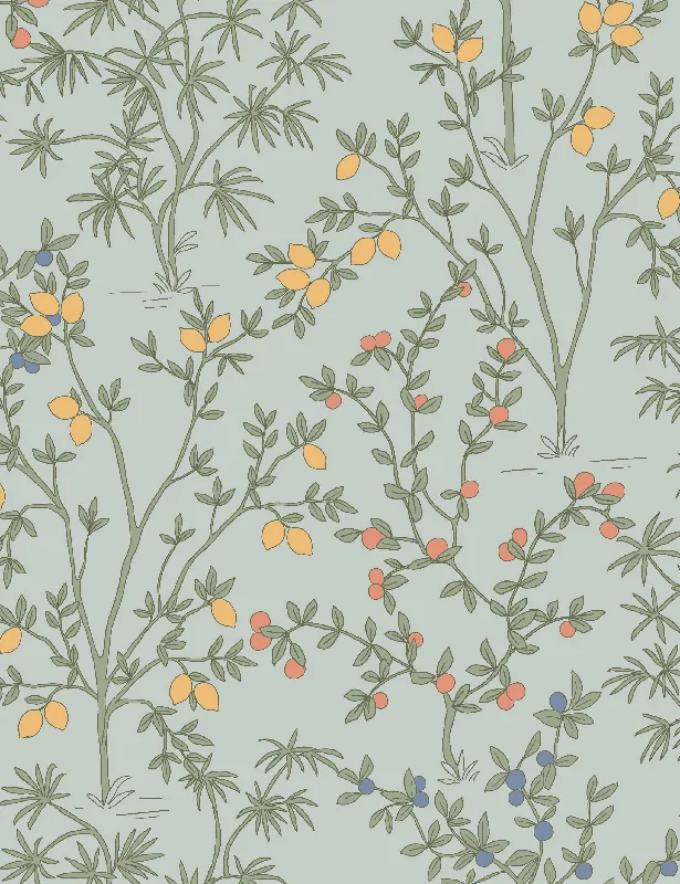 Lemon Grove Peel + Stick Wallpaper by Erin & Ben Co., Light Blue