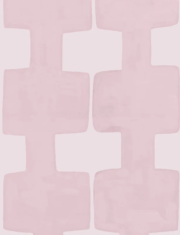 Modern Blocks Wallpaper by Paule Marrot, Pink, Swatch