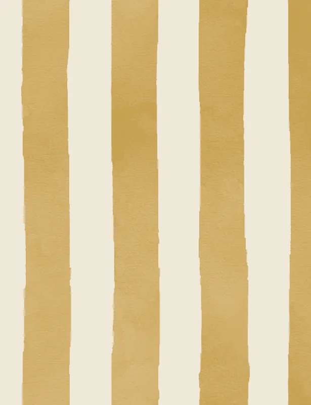 Painterly Stripe Wallpaper Swatch, by Sarah Sherman Samuel,  Ochre