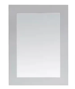 Parkcrest 22.00 in. W x 30.00 in. H Framed Rectangular Bathroom Mirror in Dove Grey - $90