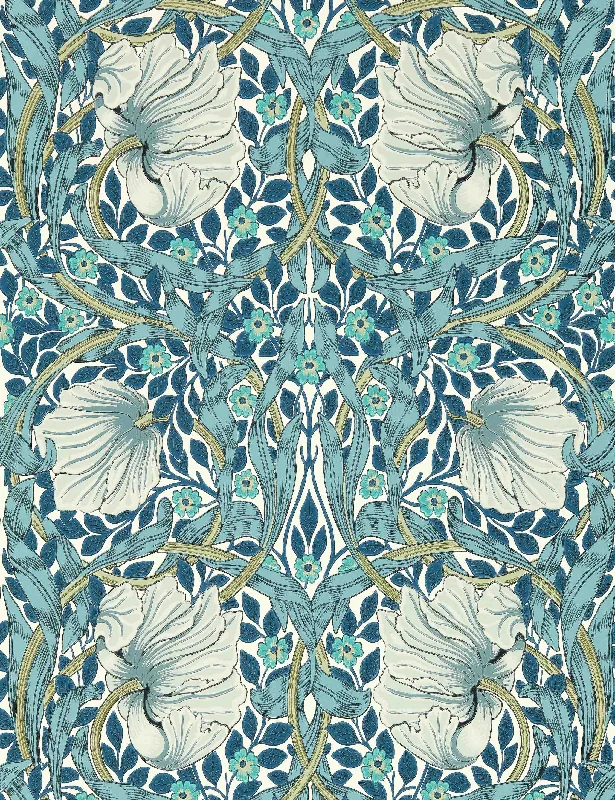 Pimpernel Wallpaper by Morris & Co. Swatch, Cobalt