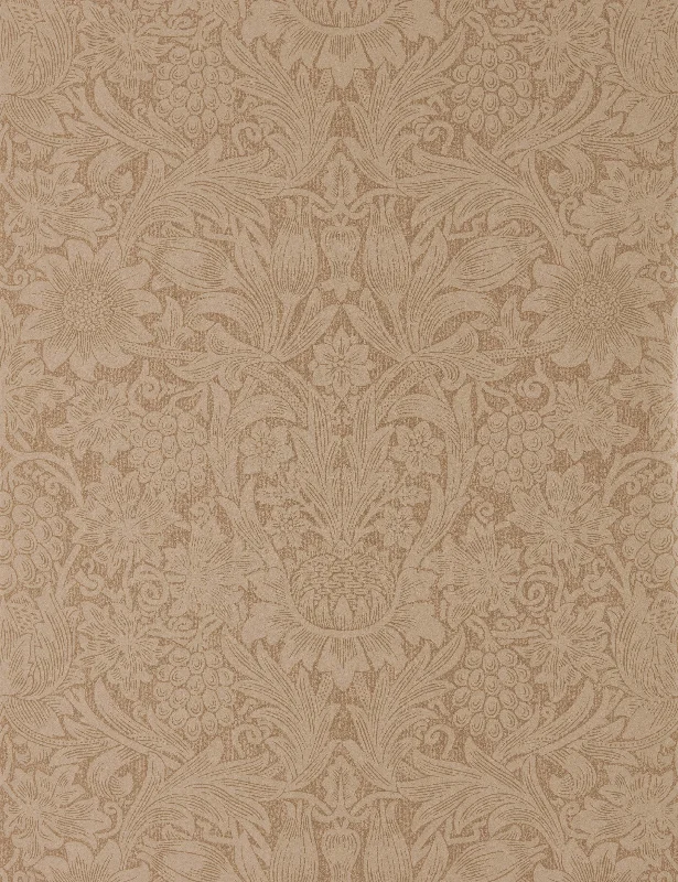 Pure Sunflower Wallpaper by Morris & Co. Swatch, Copper and Russet