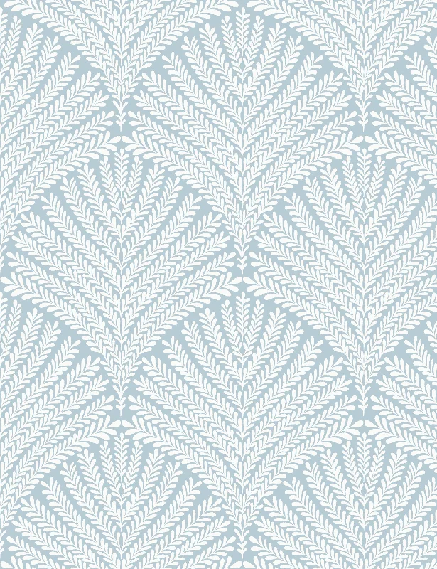 Rayna Wallpaper, Blue Swatch