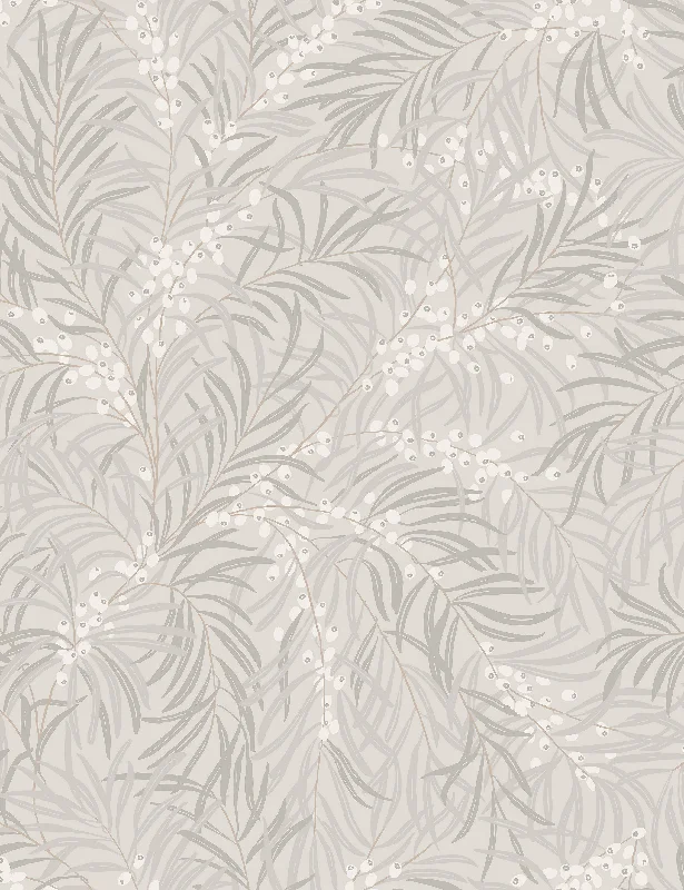 Scalamandre Idun Wallpaper Swatch by Sandberg, Gray