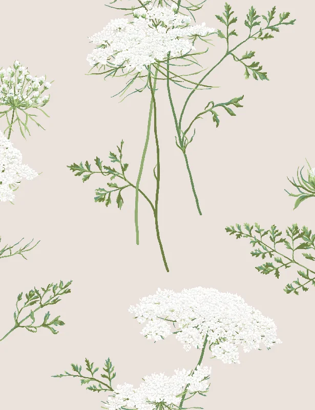 The Queens Lace Wallpaper by Sarah Jessica Parker, Oyster Swatch