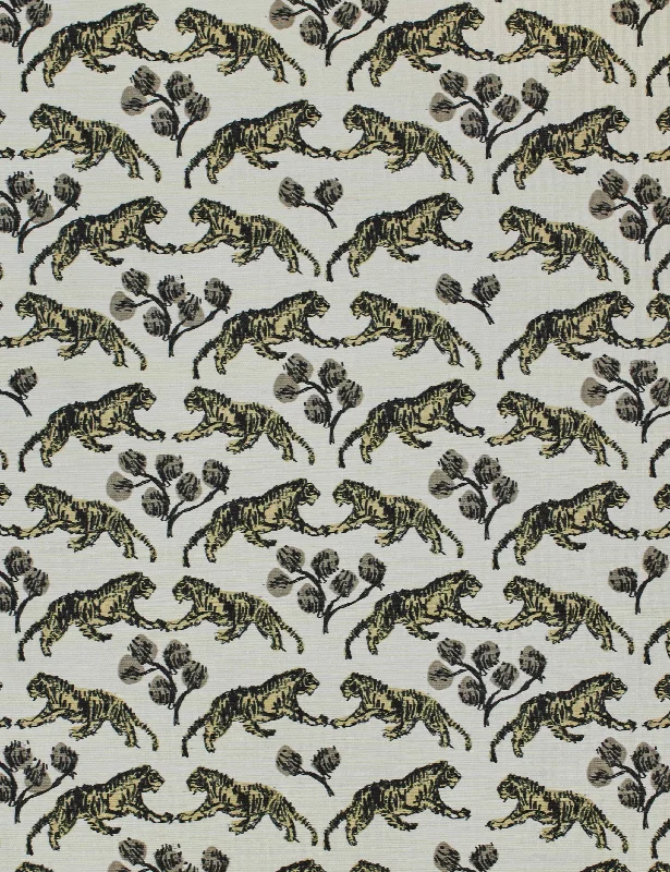 Tiger Grasscloth Wallpaper Swatch by Sarah Sherman Samuel, Ivory