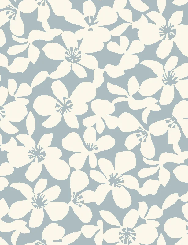 Tilly Wallpaper, Blue Swatch