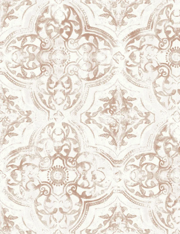 Turia Wallpaper, Terracotta Swatch