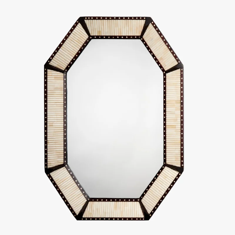 Camden Carved Bone Mirror