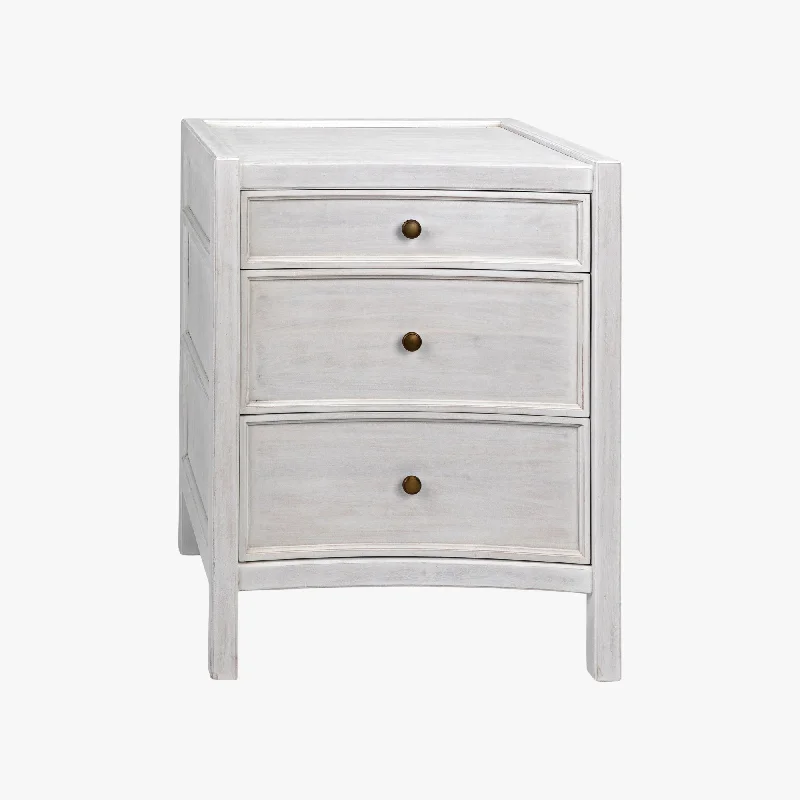 Hampton White Small Nightstand