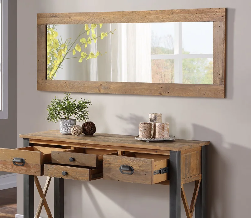 Harringay Reclaimed Wood Long Wall Mirror