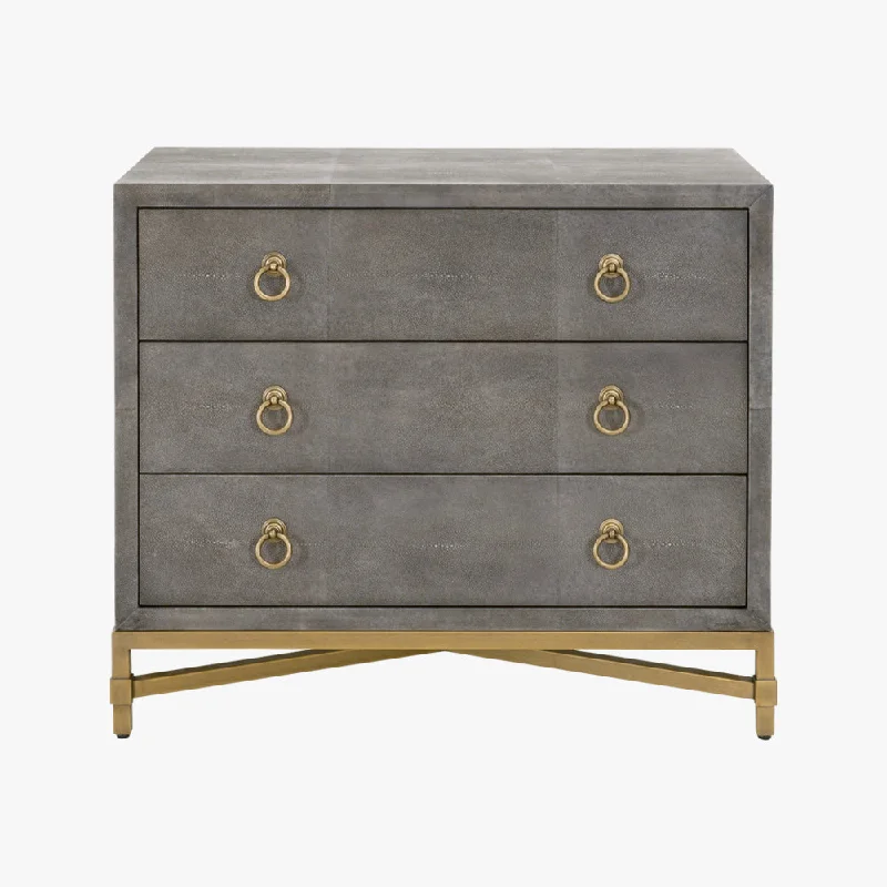 Smith Grey Shagreen Nightstand