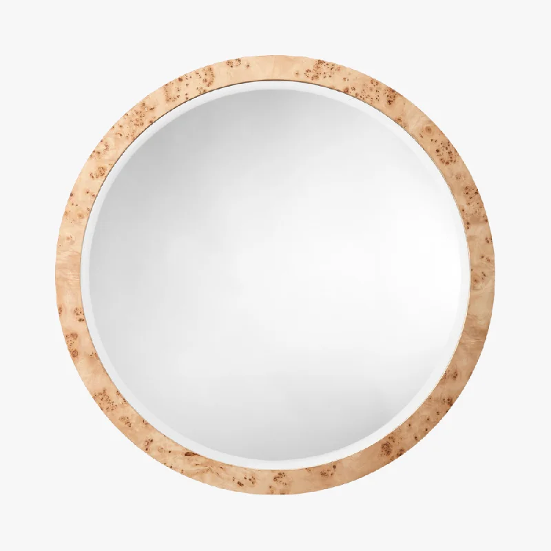 Tatum Round Burl Mirror