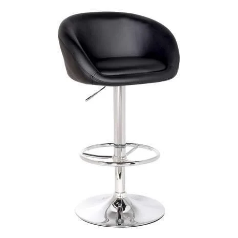 Apollo Upholstered Black Gas Lift Bar Stool