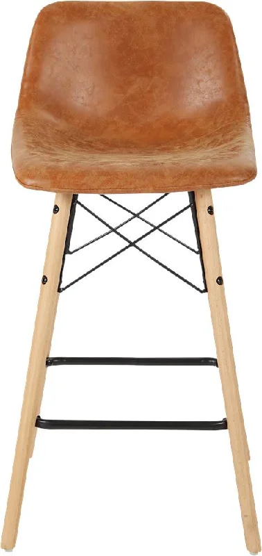 AveSix - Allen Faux Leather Counter Stool (Set of 2) - Sand