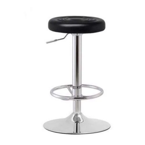 Chef Adjustable Round Bar Stool Black