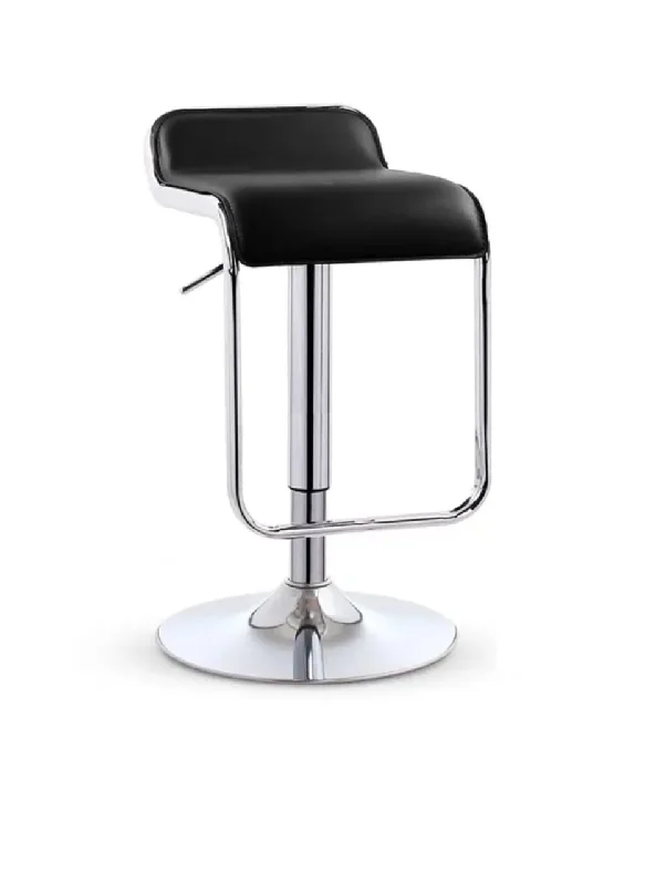 Chrome Bar Stool - Black