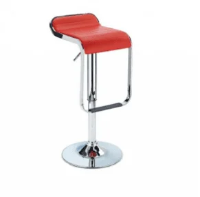 Chrome Bar Stool - Red