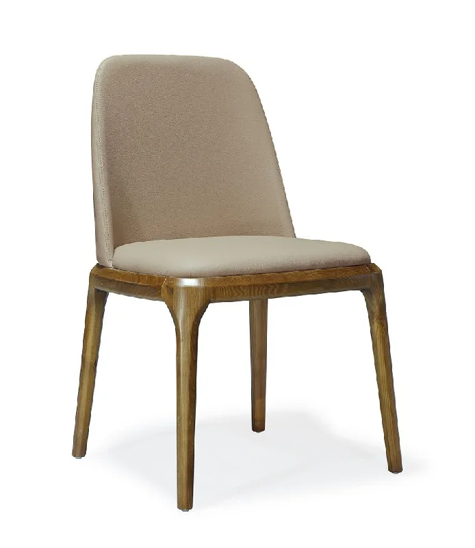 Courding Dining Chair in Tan and Walnut