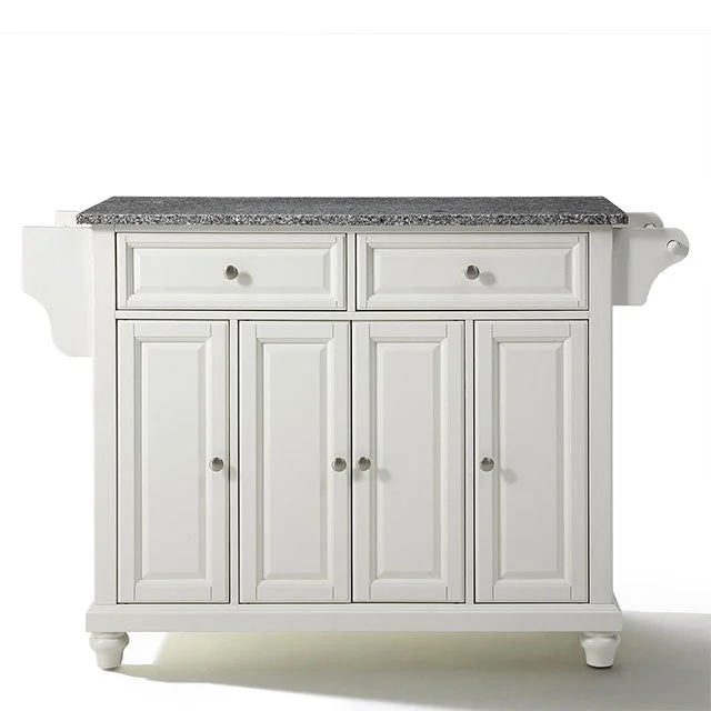 Crosley Kitchen Island - Cambridge - Solid Granite - White