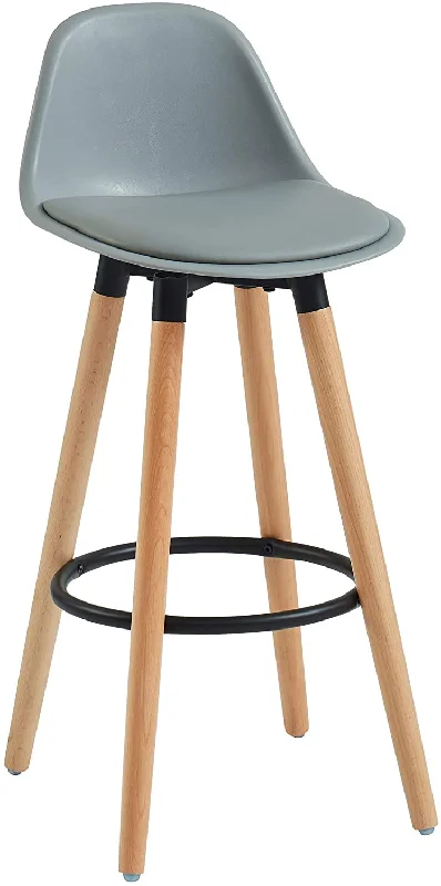 Grey Contemporary Counter Bar Stool