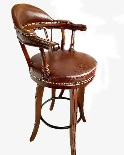 Italian Leather wooden chair