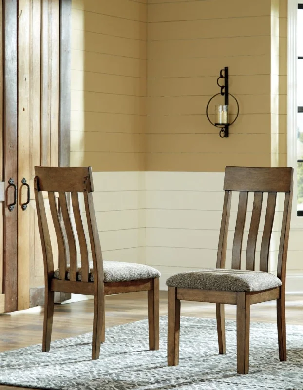 Light Brown Flaybern Dining Upholstered Side Chair Set of 2 by Ashley Furniture