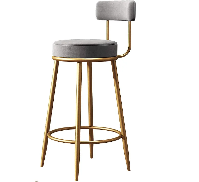 Plush Fabric Bar Stool