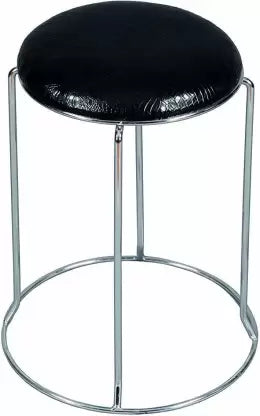 Round Chrome PU Leather Top Stool