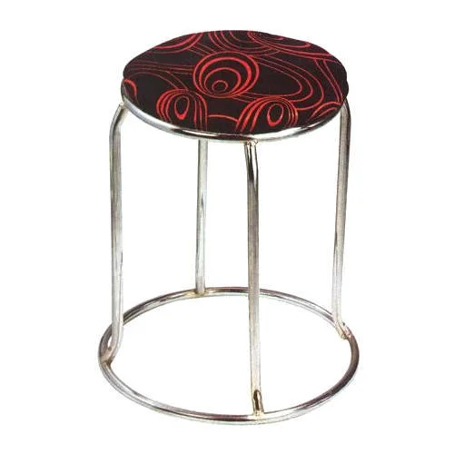 Round Chrome Top Stool