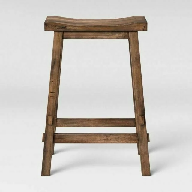 Threshold Halifax Farmhouse Wood Bar Stool