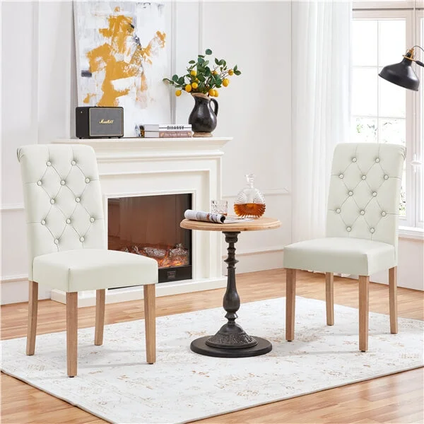 Yaheetech Dining Chairs Faux Leather Parsons Dining Chairs