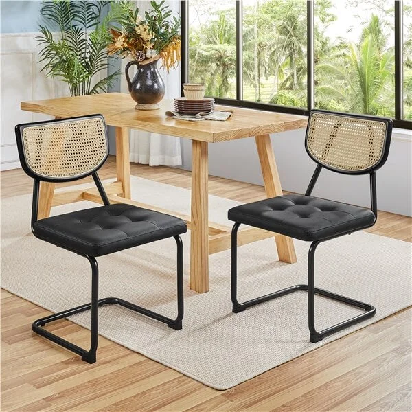 Yaheetech Rattan Dining Chairs Set of 2